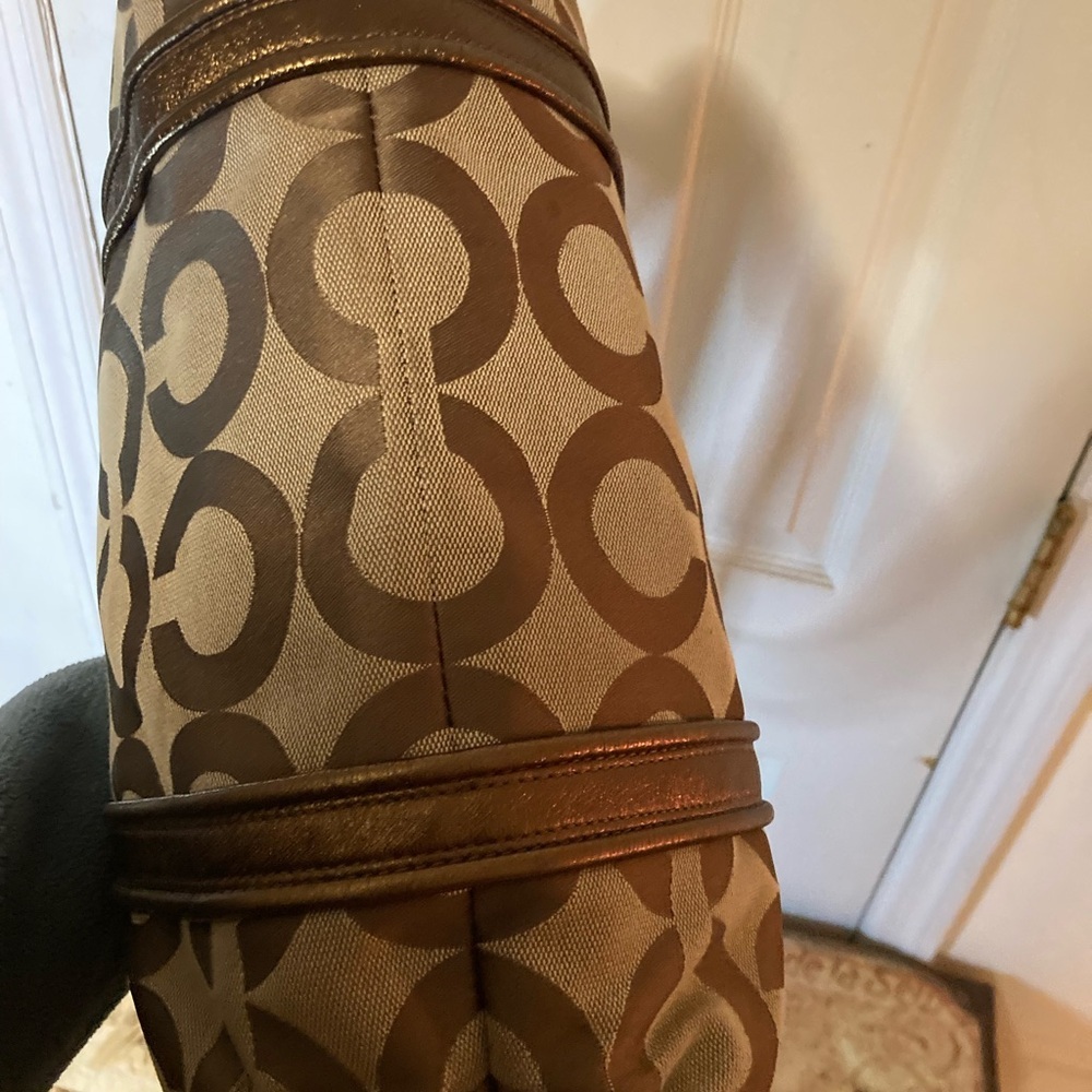 COACH POPPY tote SHOULDERBAG satchel 14.5x14 - Picture 6 of 6